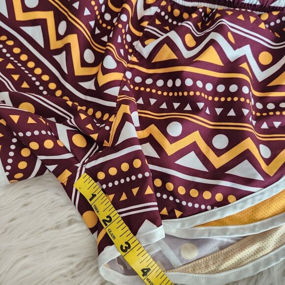 Varsity Athletic Running Shorts Womens XS Chevron Polka Dot Vented Lined - Picture 6 of 8